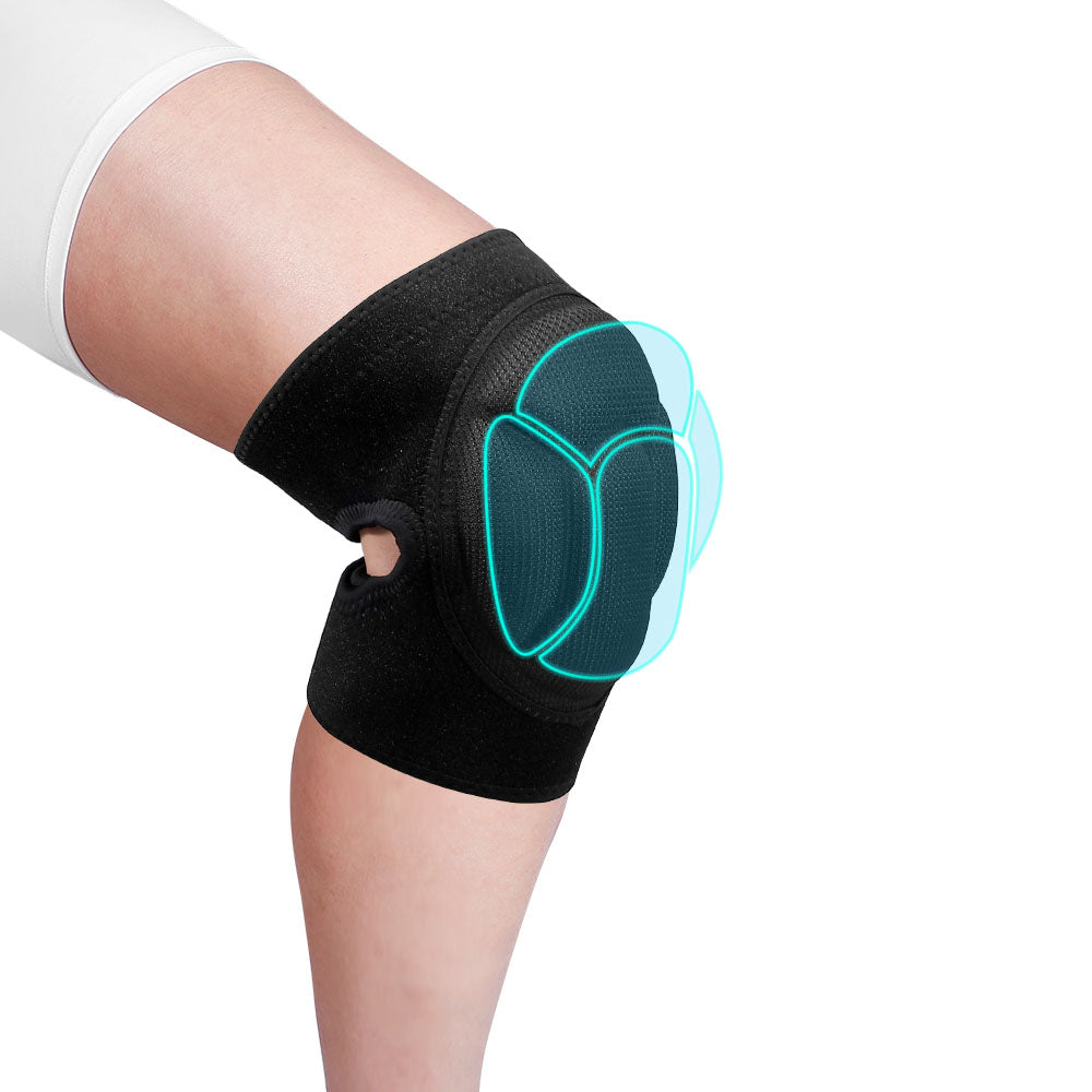 Velthek Athletic Knee Sleeves with Cushioned Pad Support