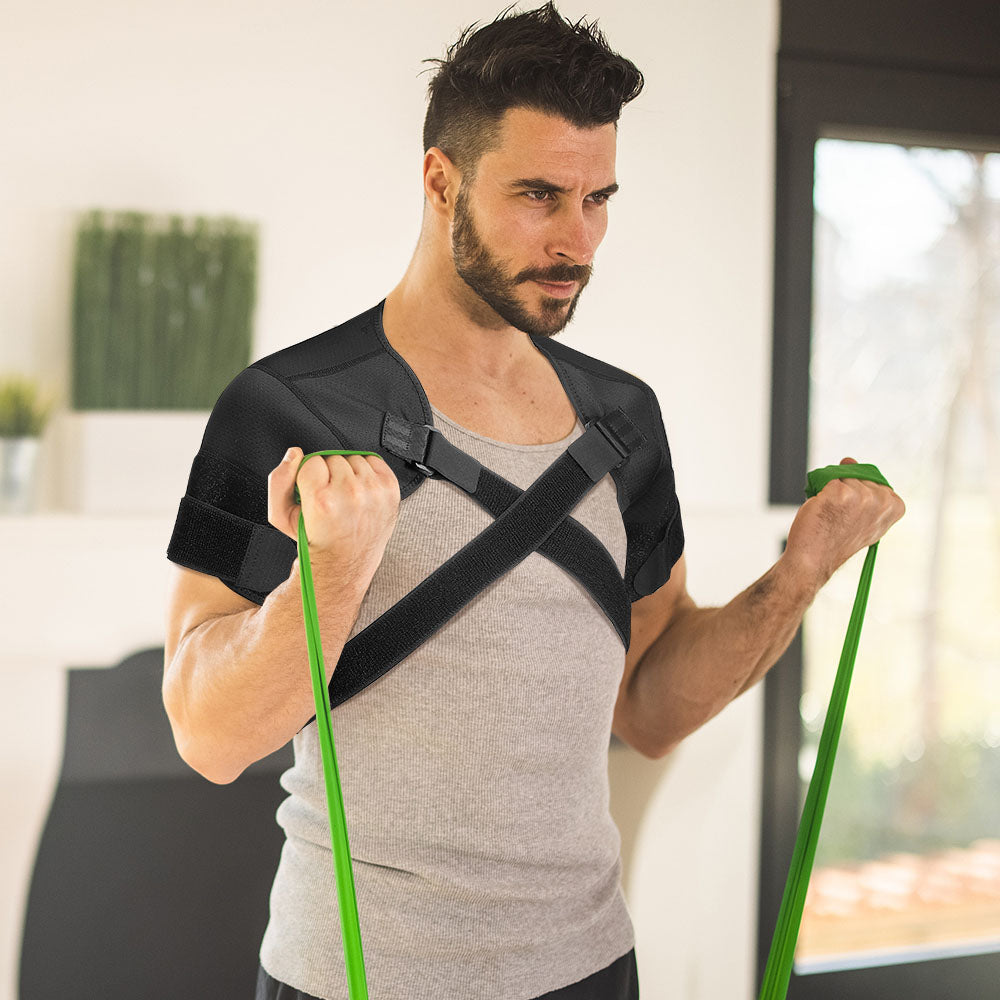 Flexible Sports Double Shoulder Support Brace for Fitness