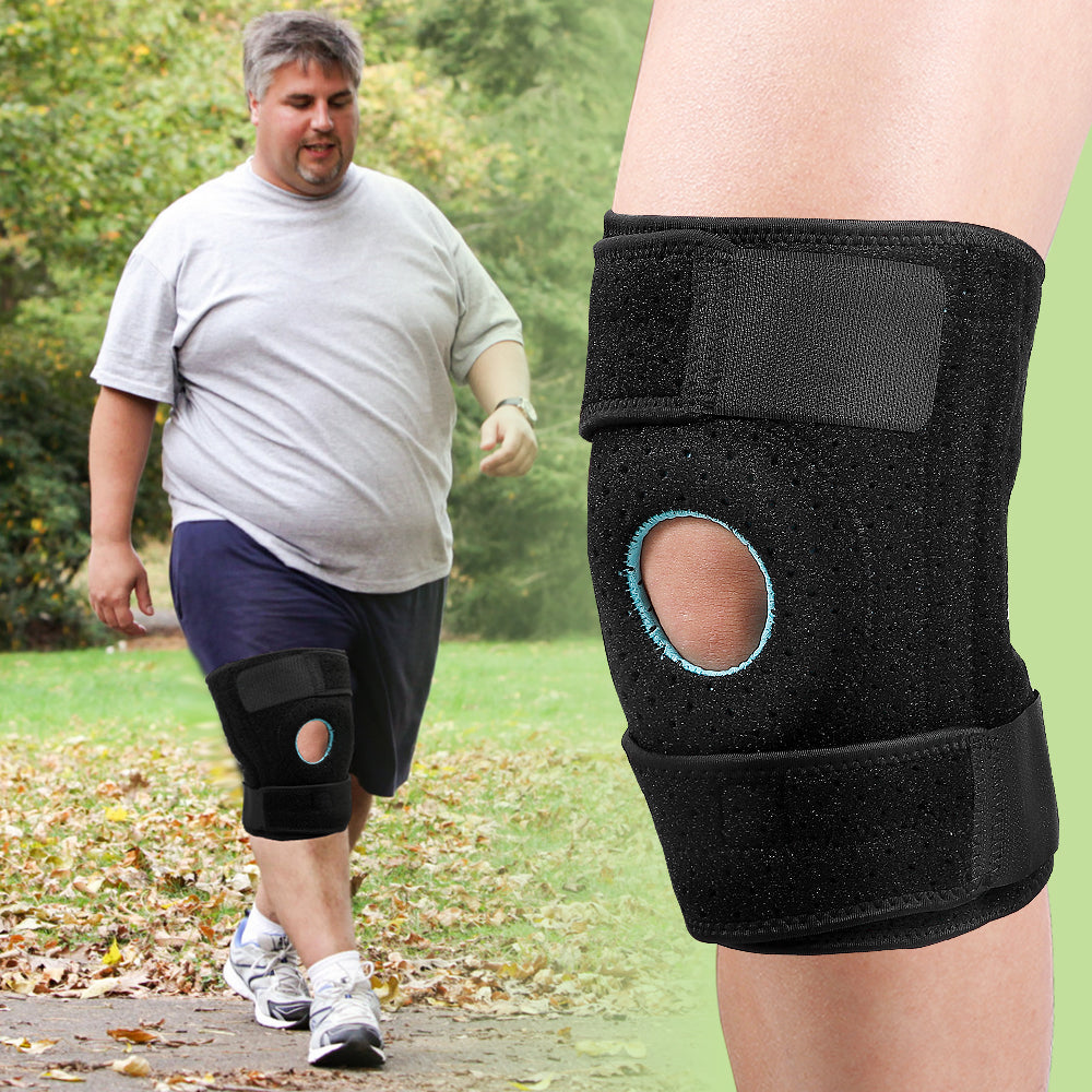 Flexible Sports Knee Support Brace with Spring and Eva Padding