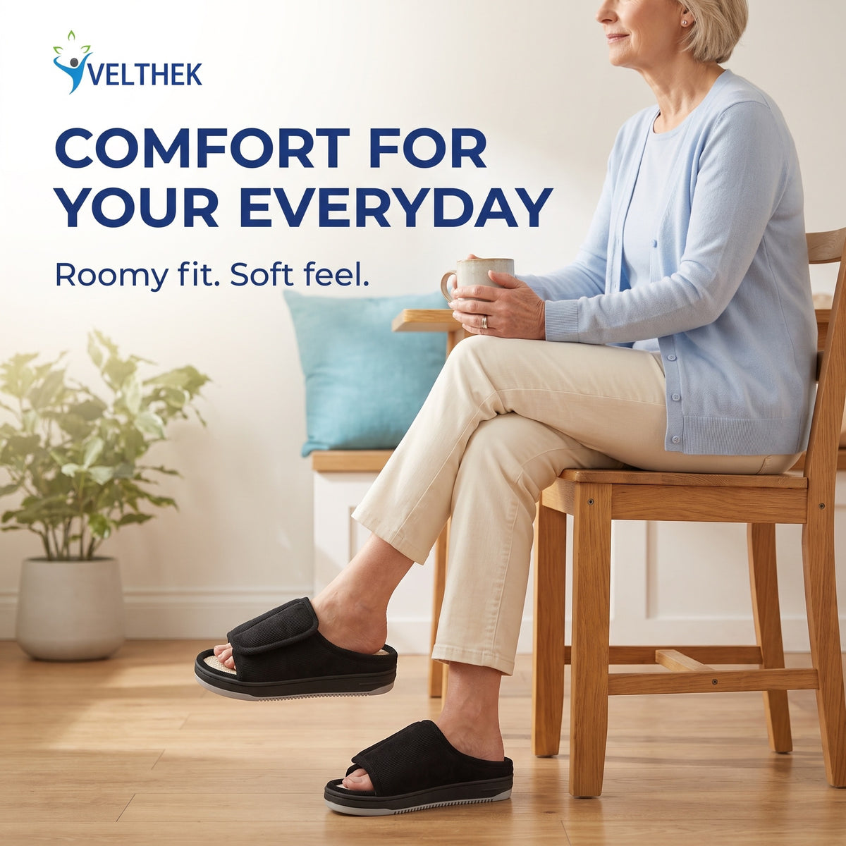 Velthek ComfortFit Diabetic Slippers