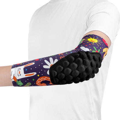 Youth Athletic Elbow Supports with Padded Protection - 2 Pack