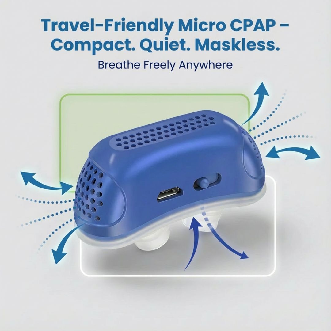 Micro CPAP Sleep Apnea Machine For Travel & Anti Snoring - CPAP Alternative