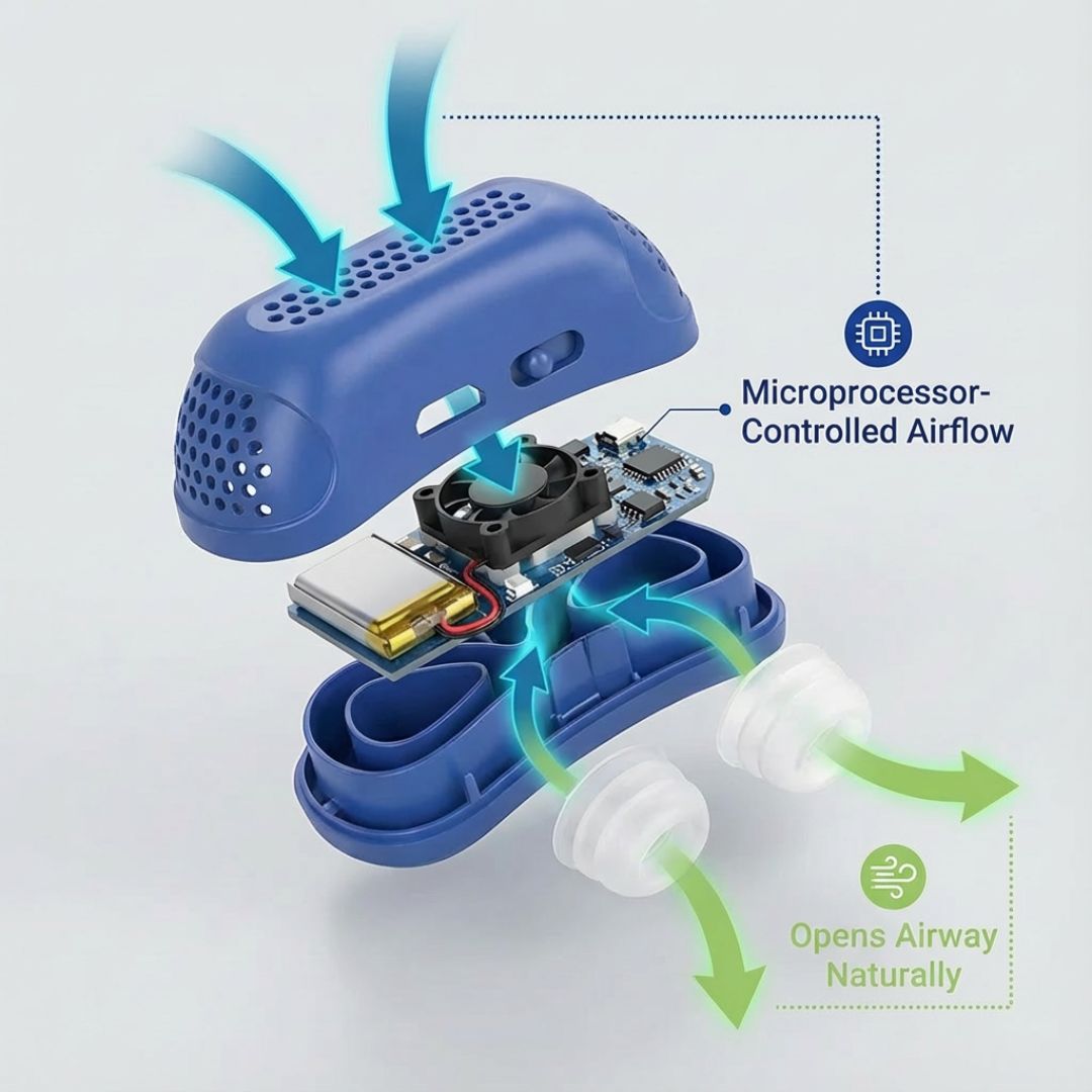 Micro CPAP Sleep Apnea Machine For Travel & Anti Snoring - CPAP Alternative