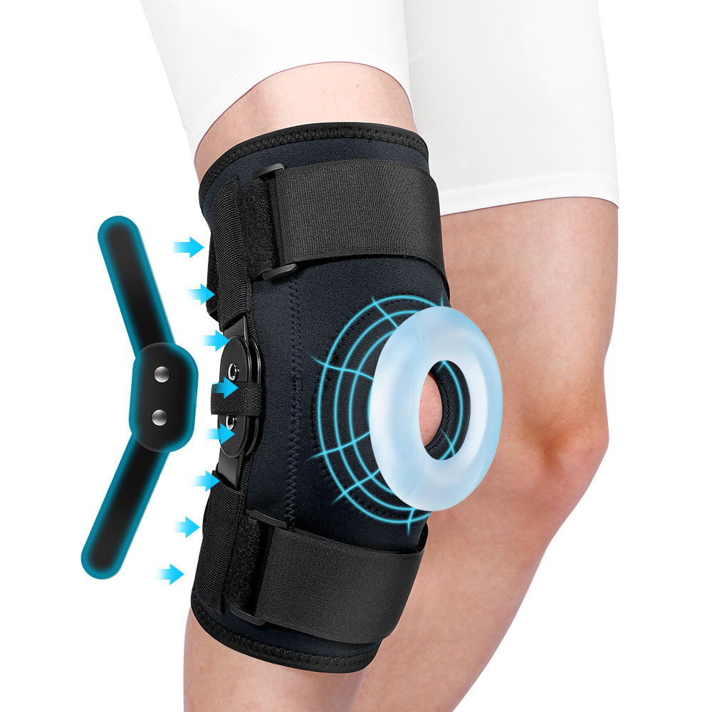 Flexible Hinged Open Patella Knee Support Brace - Velthek