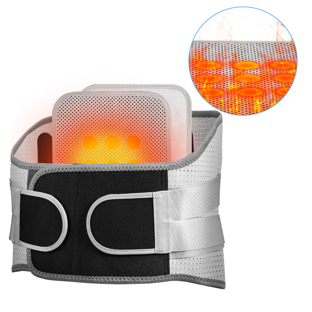 Adjustable Thermal Back Support with Detachable Pads