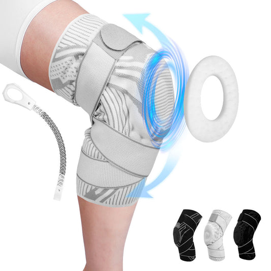 Protean Athletic Knee Support Brace with Coil Spring and Gel Pad - Velthek