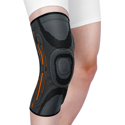 Sporty Knee Support Brace with Gel Pad and Stabilizers
