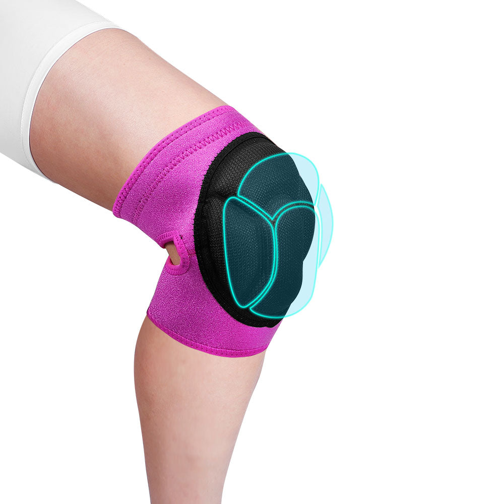 Velthek Athletic Knee Sleeves with Cushioned Pad Support