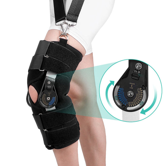 Adjustable Hinged Knee Support with Secure Locking Dials - Velthek