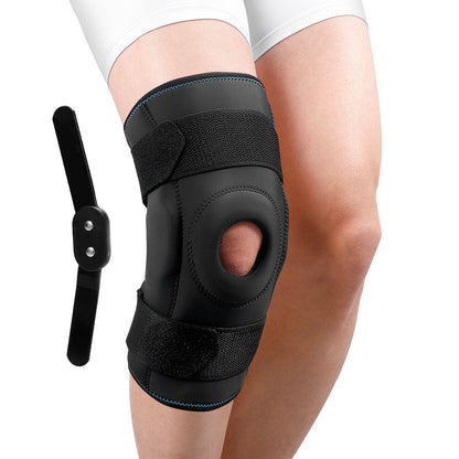 Supportive Hinged Knee Support with Padded Compression Wrap