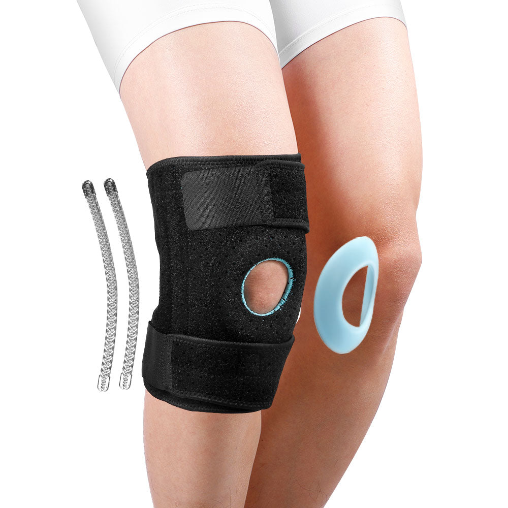 Flexible Sports Knee Support Brace with Spring and Eva Padding - Velthek