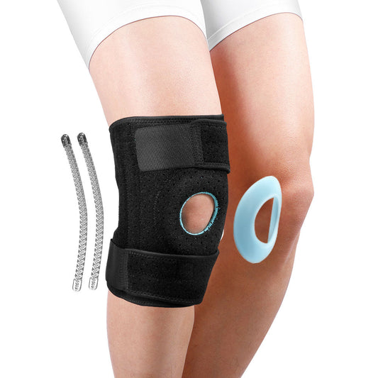 Flexible Sports Knee Support Brace with Spring and Eva Padding - Velthek