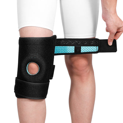 Flexible Sports Knee Support Brace with Spring and Eva Padding