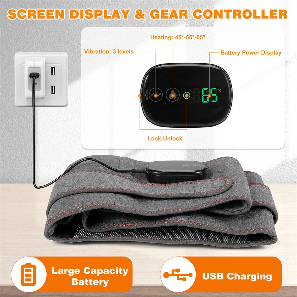Wireless Back Support Massager with Thermal Heat Therapy