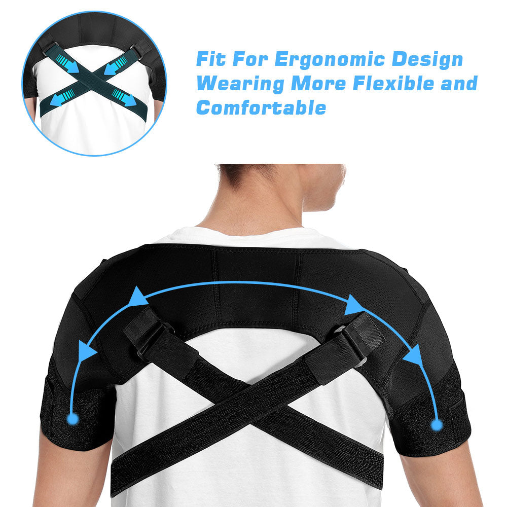 Flexible Sports Double Shoulder Support Brace for Fitness