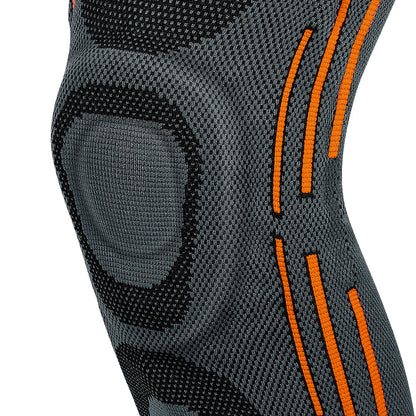 Sporty Knee Support Brace with Gel Pad and Stabilizers