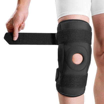 Supportive Hinged Knee Support with Padded Compression Wrap