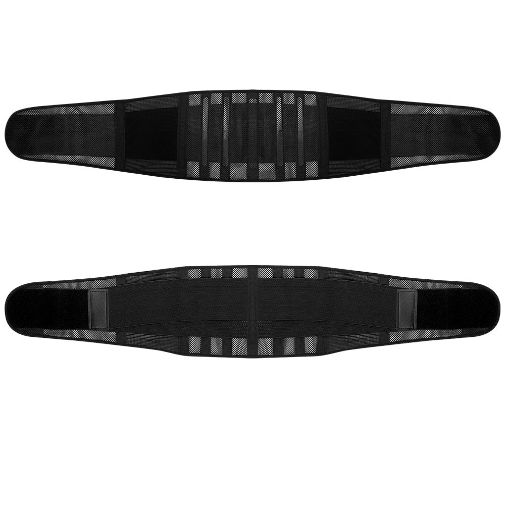 Adjustable Lower Back Support Belt with Detachable Stabilizer Strips