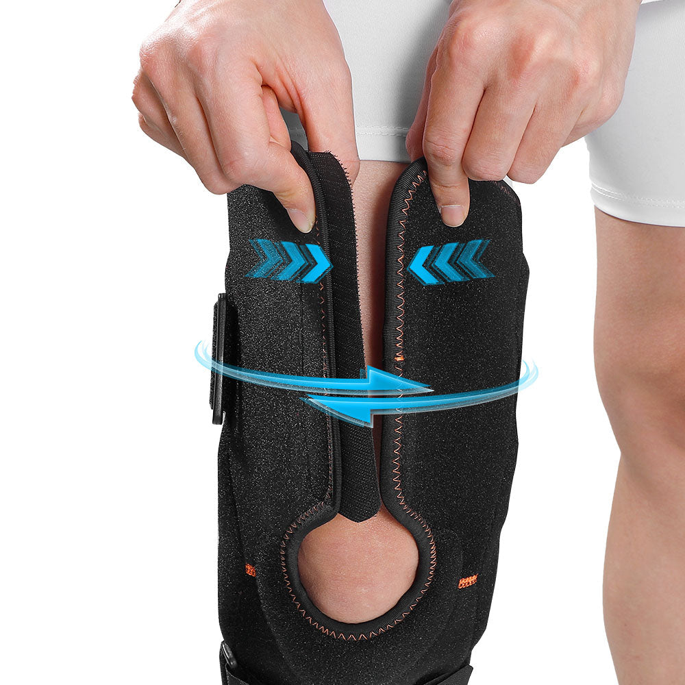 Strong Hinged Knee Support for Active Sports Open Patella