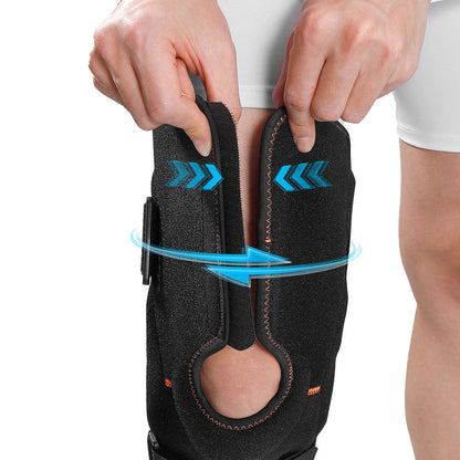 Strong Hinged Knee Support for Active Sports Open Patella