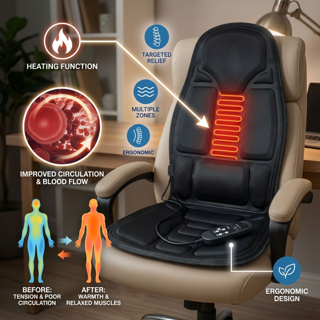 The Premium Massage Chair With Heated Back Neck Cushion