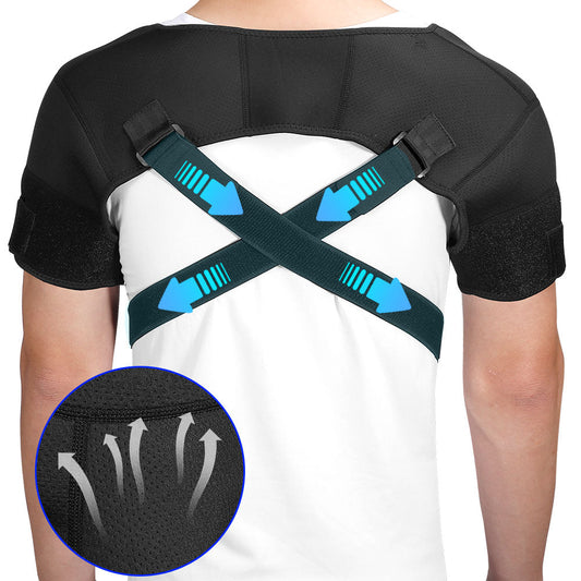 Flexible Sports Double Shoulder Support Brace for Fitness - Velthek