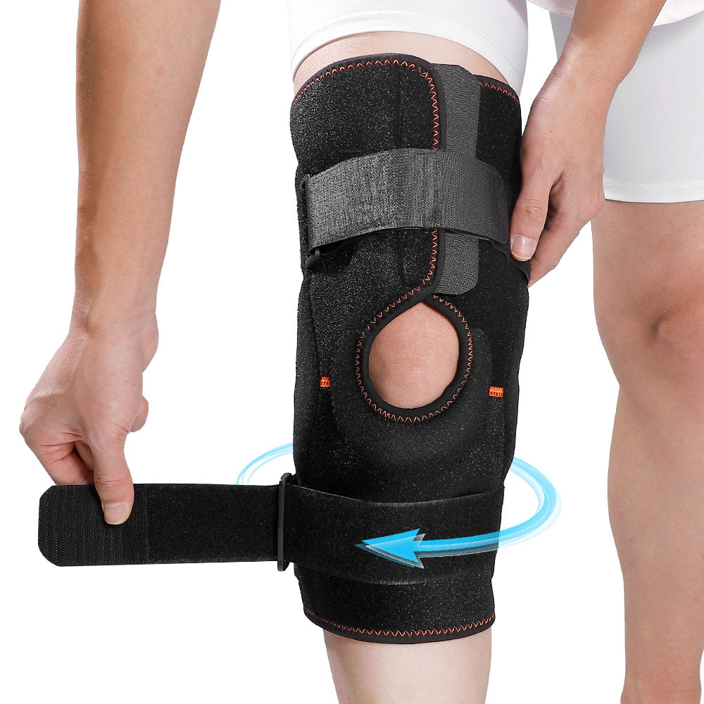 Strong Hinged Knee Support for Active Sports Open Patella