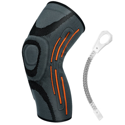 Sporty Knee Support Brace with Gel Pad and Stabilizers
