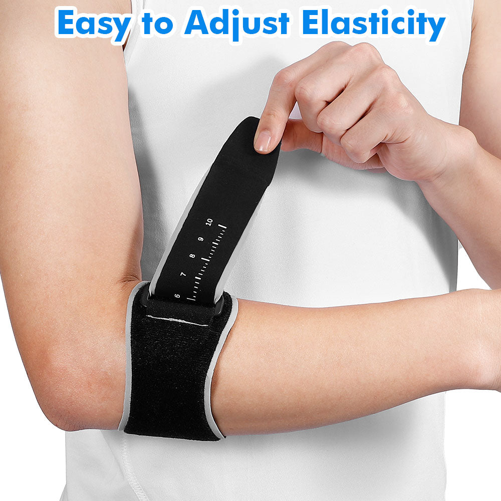 Breathable Elbow Support Strap for Athletes - 2 Pack