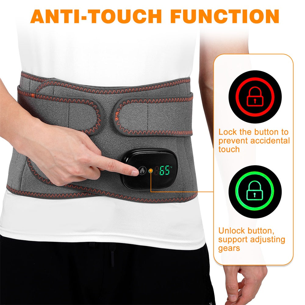 Wireless Back Support Massager with Thermal Heat Therapy