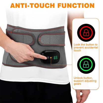 Wireless Back Support Massager with Thermal Heat Therapy