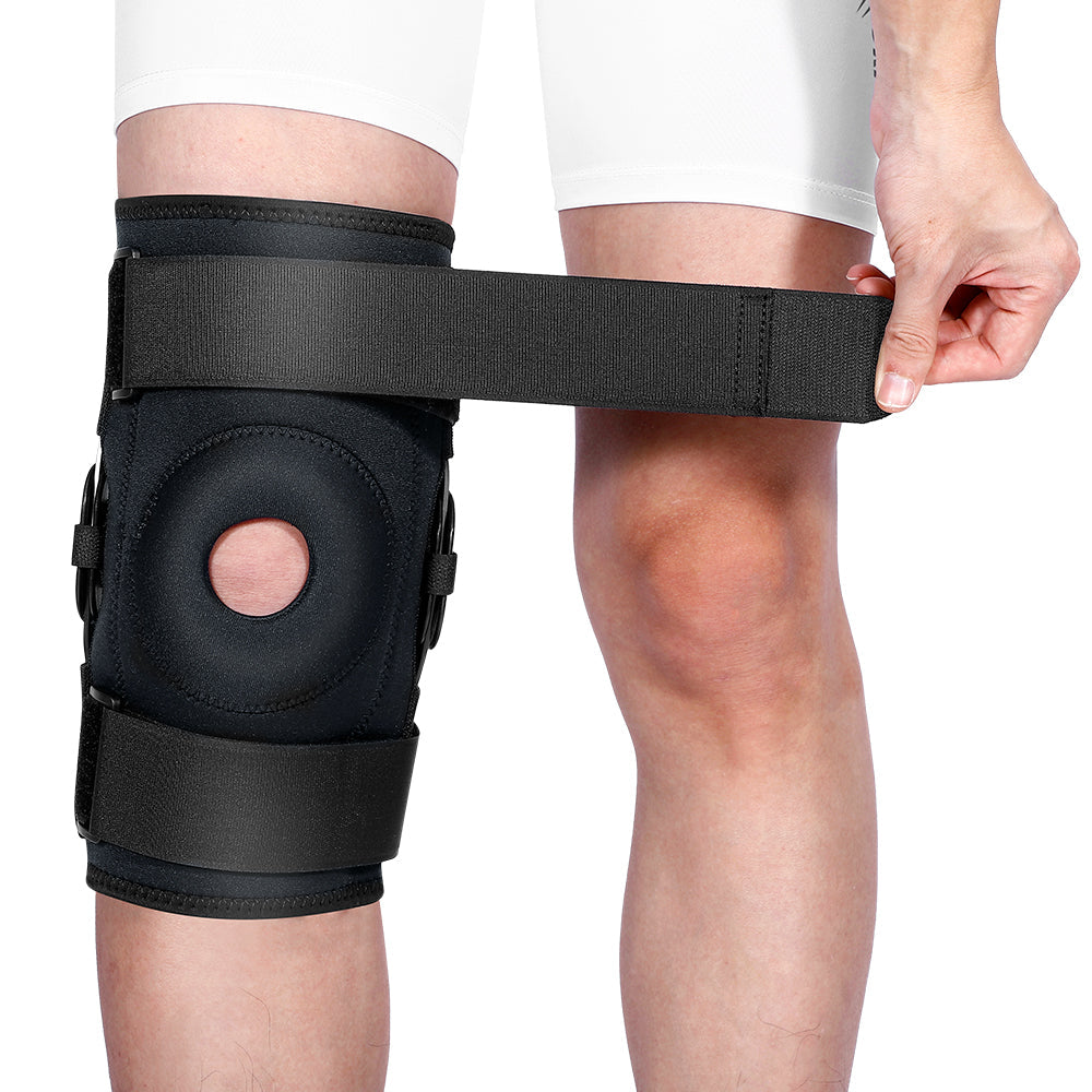 Flexible Hinged Open Patella Knee Support Brace