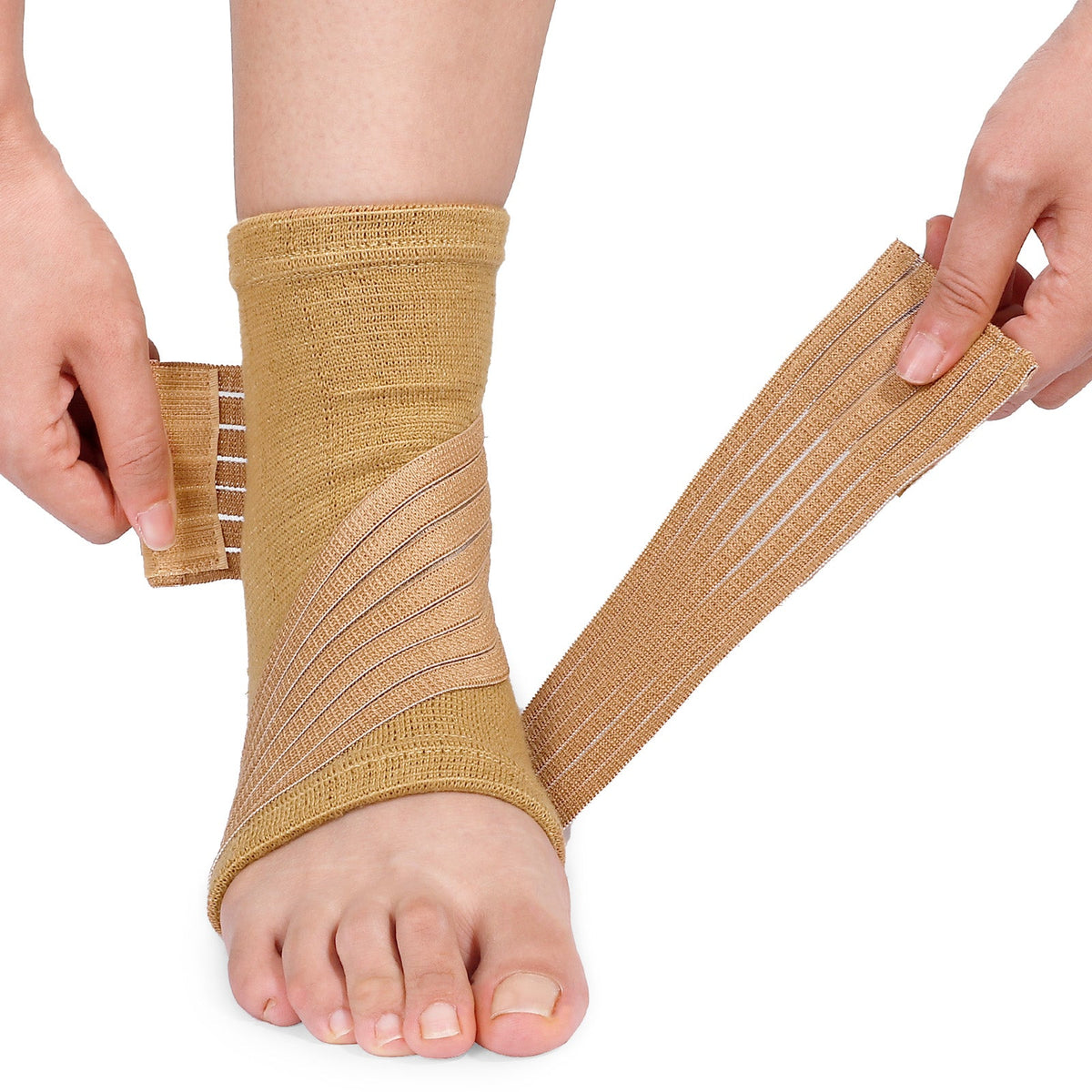 Athletic Ankle Support Wrap with Adjustable Straps – 2 Pack