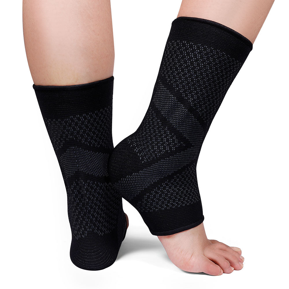 Sporty Ankle Support Sleeves for Runners with Compression