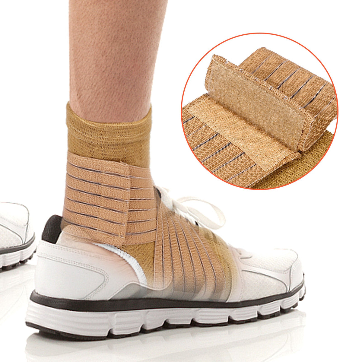 Athletic Ankle Support Wrap with Adjustable Straps – 2 Pack
