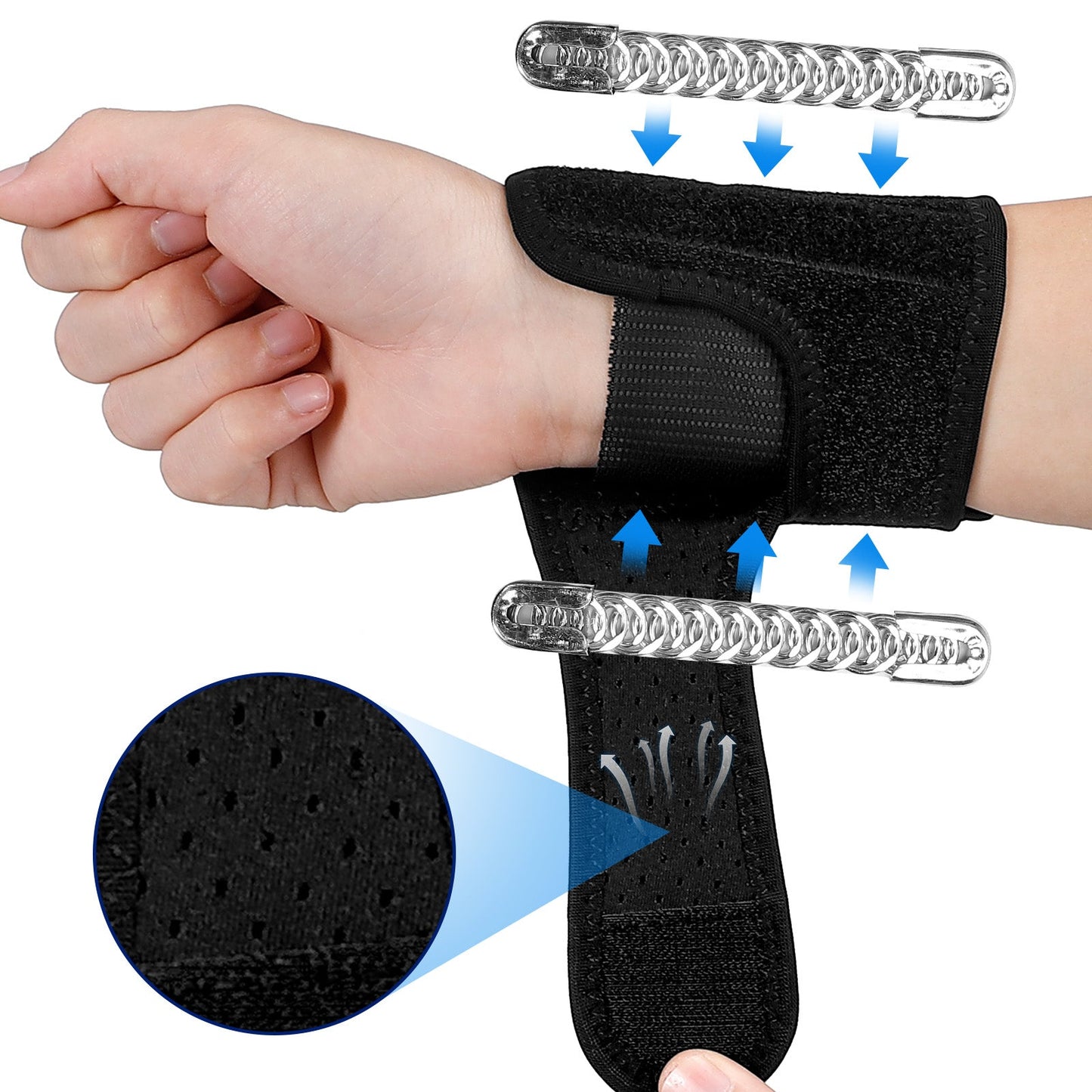 Athletic Wrist Support Bands Reduce Injury - 2 Pack