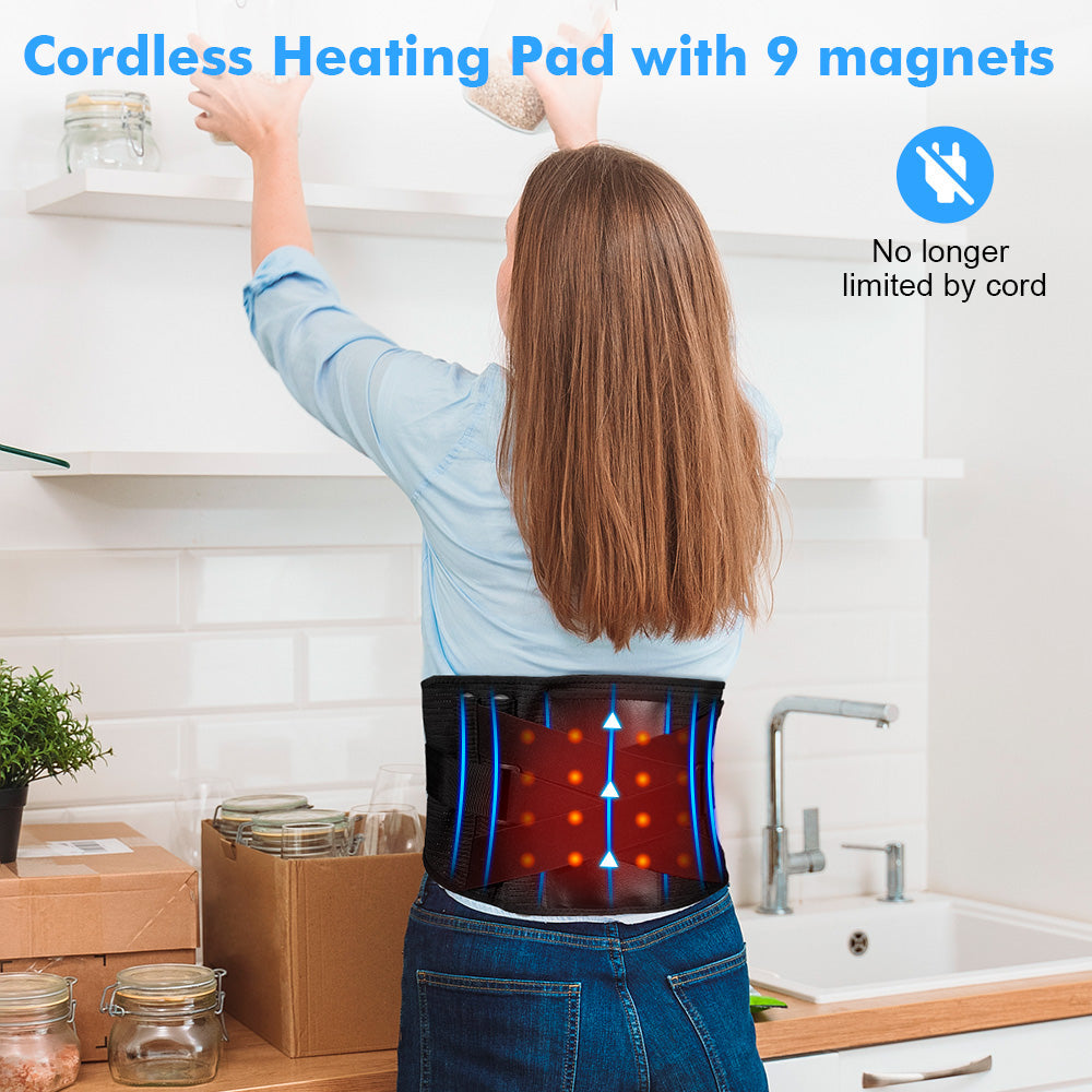Warm Back Support Brace with Detachable Pad