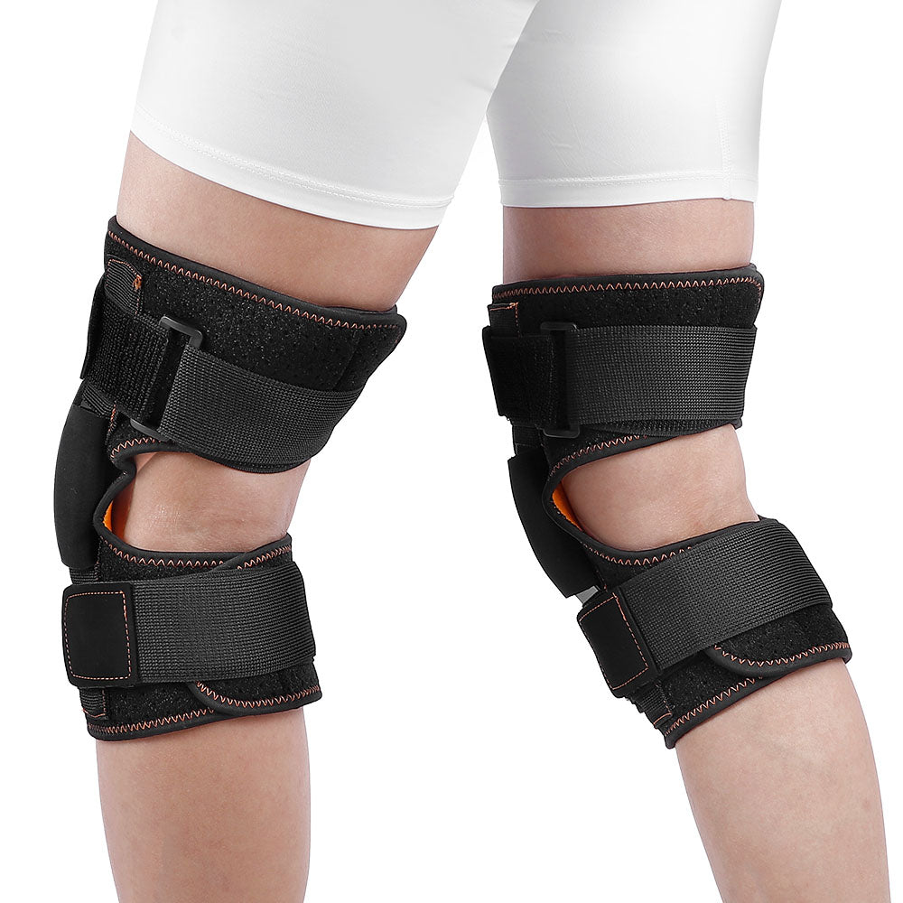 Strong Hinged Knee Support Brace with Metal Stabilizer