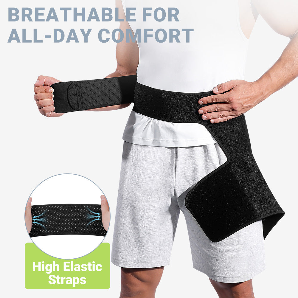 Universal Thigh Support Wrap Adjustable Fit for Sciatica Pain Relief