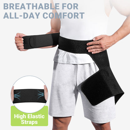 Universal Thigh Support Wrap Adjustable Fit for Sciatica Pain Relief
