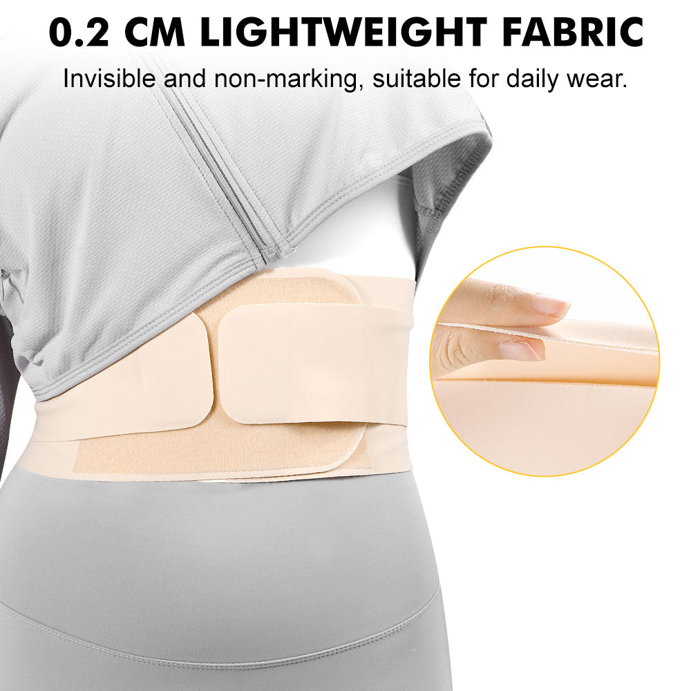 Supportive Lumbar Back Brace with Adjustable Compression Strap