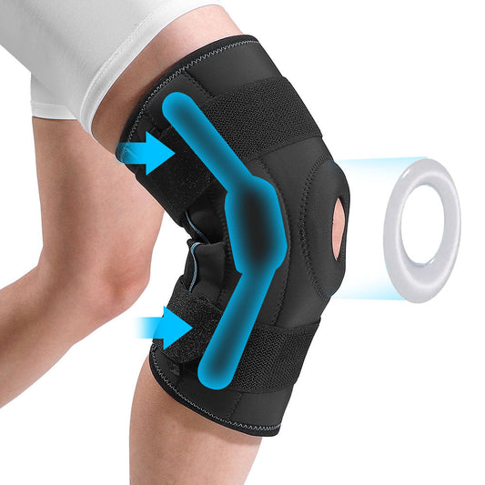 Supportive Hinged Knee Support with Padded Compression Wrap - Velthek