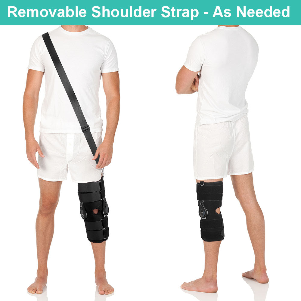 Adjustable Hinged Knee Support with Secure Locking Dials