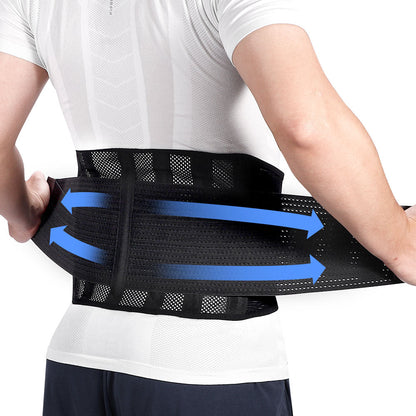 Adjustable Lower Back Support Belt with Detachable Stabilizer Strips - Velthek