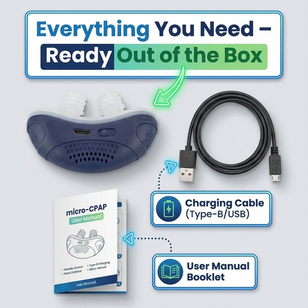 Micro CPAP Sleep Apnea Machine For Travel & Anti Snoring - CPAP Alternative
