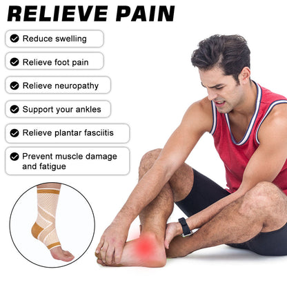 Sporty Ankle Support Sleeves for Runners with Compression