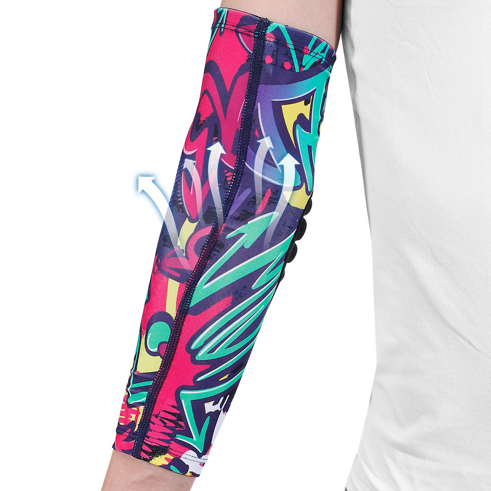 Youth Athletic Elbow Supports with Padded Protection - 2 Pack