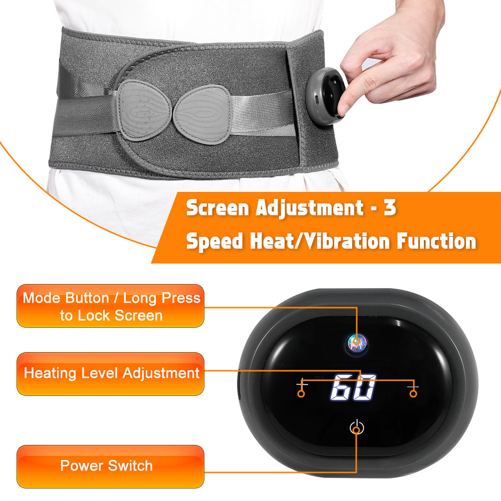 Thermal Electric Back Support Massager Belt