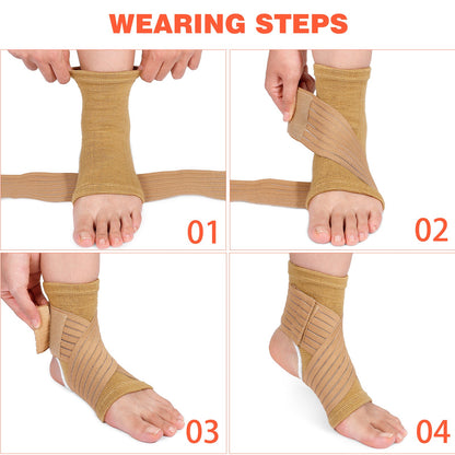 Athletic Ankle Support Wrap with Adjustable Straps – 2 Pack