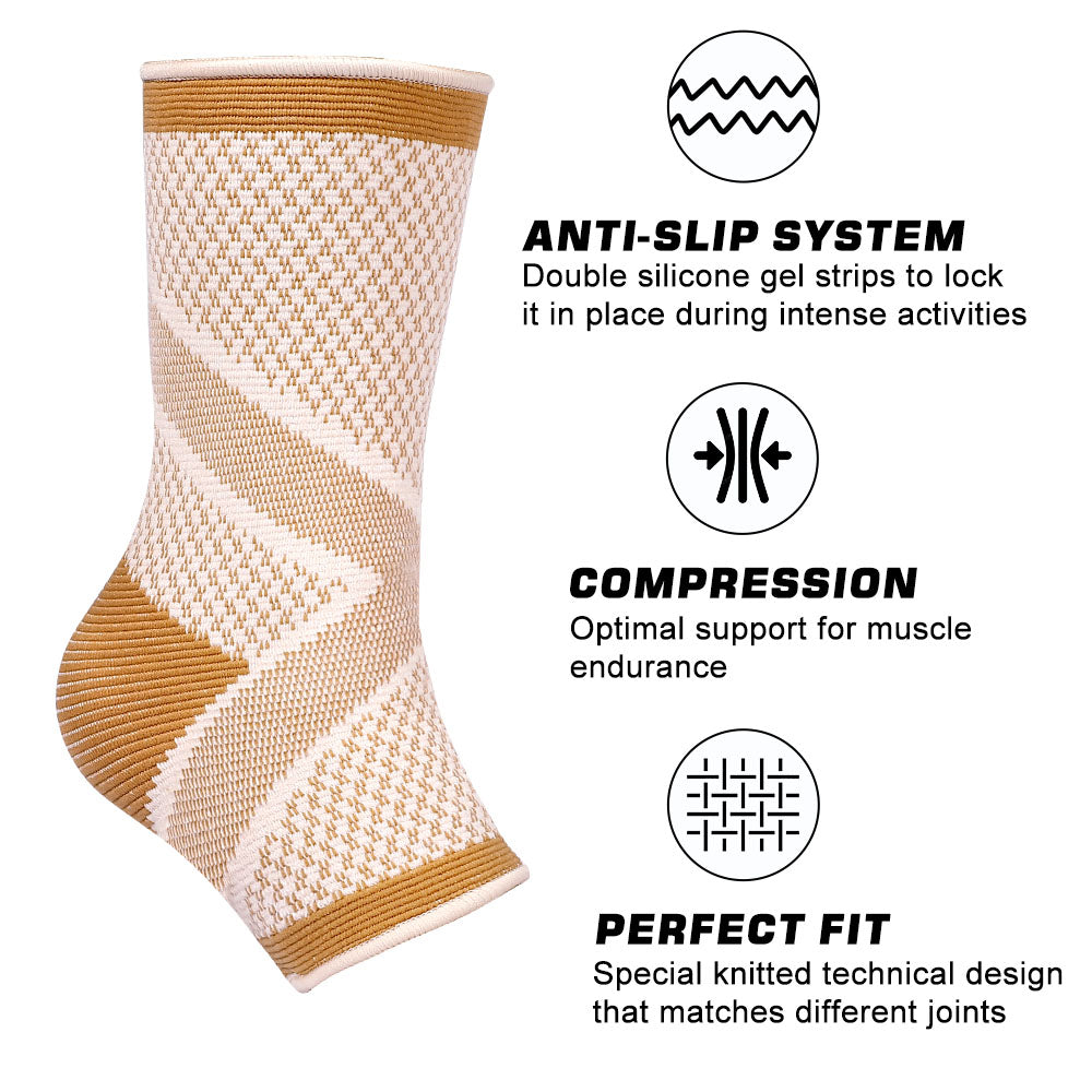 Sporty Ankle Support Sleeves for Runners with Compression